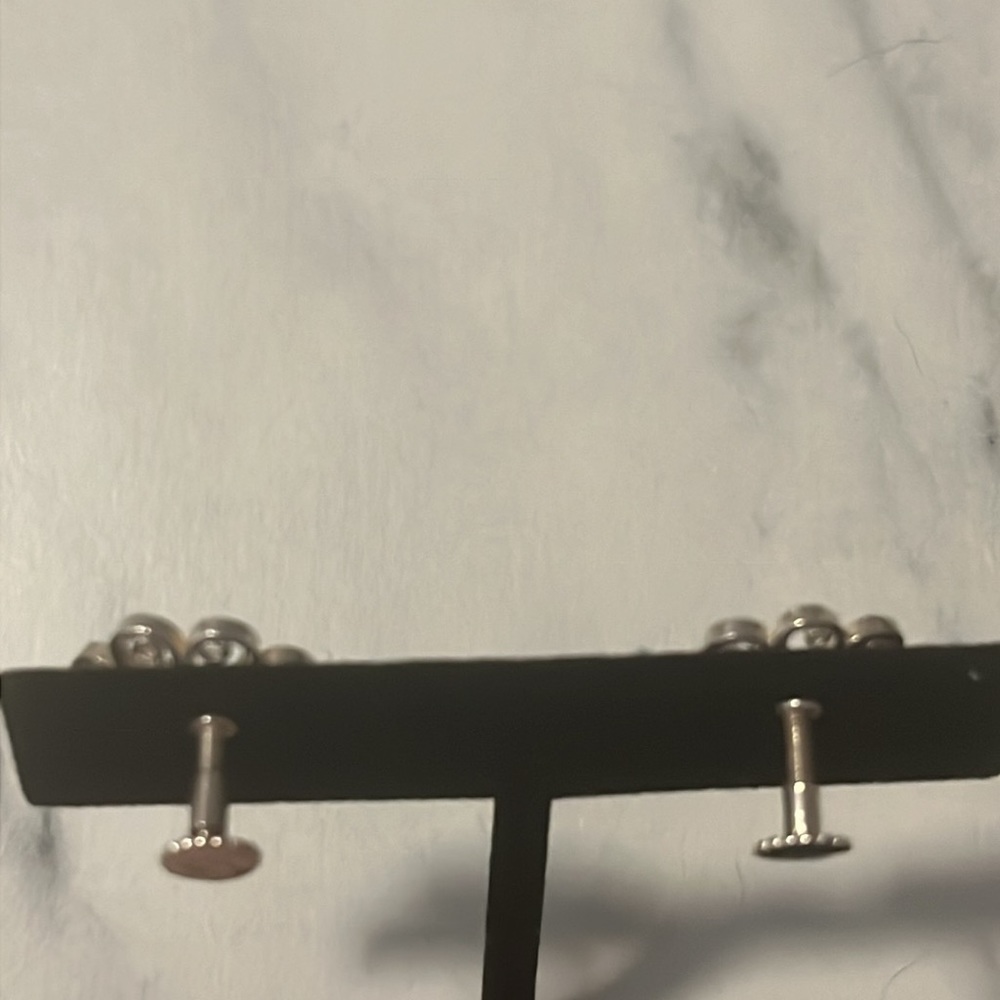 Vintage Scandinavian 830 Silver Screw back Floral Earrings - Picture 7 of 13